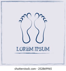 Vector illustration foot