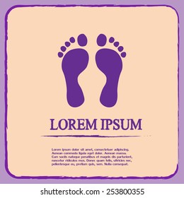Vector illustration foot