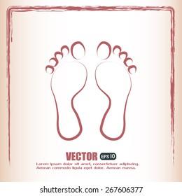 Vector illustration foot