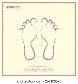 Vector illustration foot