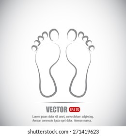 Vector illustration foot