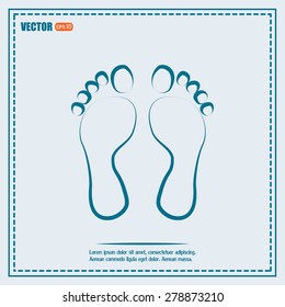 Vector illustration foot