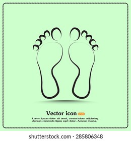 Vector illustration foot