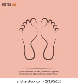 Vector illustration foot