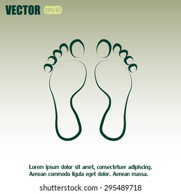 Vector illustration foot
