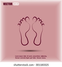 Vector illustration foot