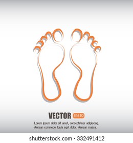 Vector illustration foot