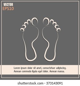 Vector illustration foot