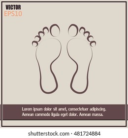 Vector illustration foot