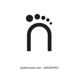 Vector illustration of a foot logo design