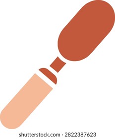 Vector illustration of a foot rasp pedicure tool for callus removal and skin care.