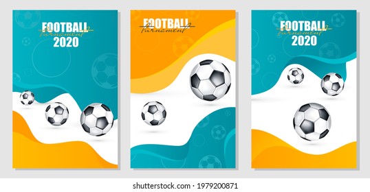 vector illustration. football 2020. ball graphic design on a blue background with spots. stylish background gradient