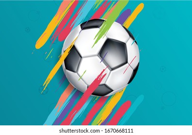 vector illustration. football ball graphic design background with spots. stylish background gradient