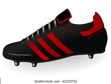 Vector Illustration A Football Boot