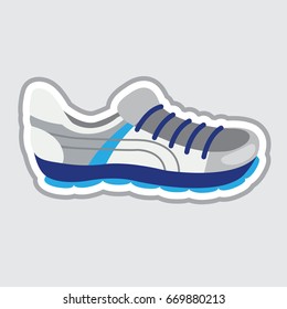 Vector illustration a football boot isolated on grey background