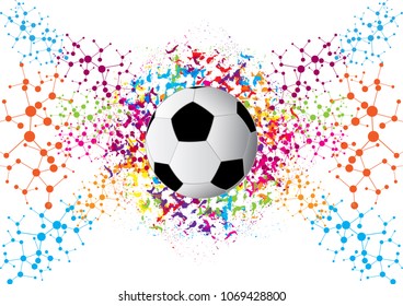 vector illustration of a football cup 2018. design of a stylish background for the soccer championship.illustration vector design