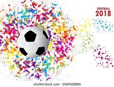 vector illustration of a football cup 2018. design of a stylish background for the soccer championship.illustration vector design