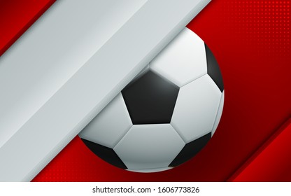 vector illustration of a football cup 2020. design of a stylish background for the soccer championship. vector realistic 3d ball. Vector illustration