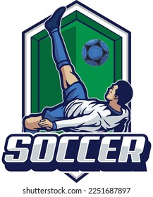 Vector illustration of football design badge