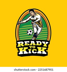 Vector illustration of football design badge