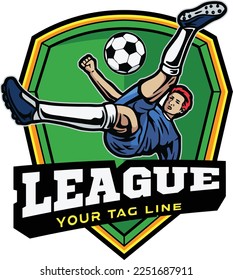 Vector illustration of football design badge