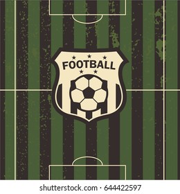 vector illustration of football emblem football field and beautiful icons and logos with the ball to use in the plot