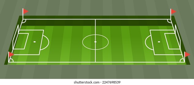 Vector illustration of a football field