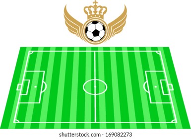 vector illustration of football field. soccer 