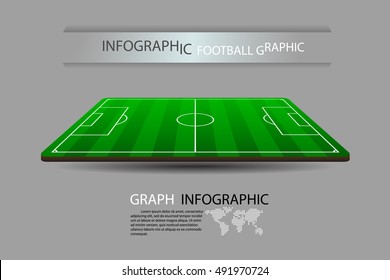 vector illustration of football field. soccer