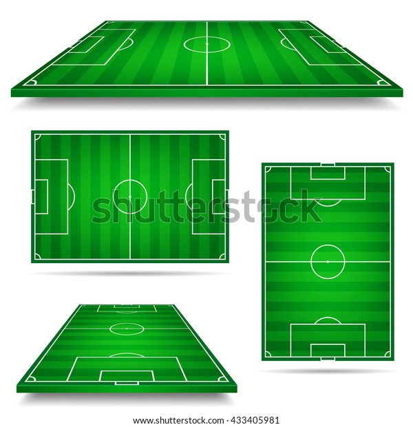Vector Illustration Football Field Soccer Stock Vector Royalty Free Shutterstock