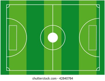 Vector illustration of football field from upside.