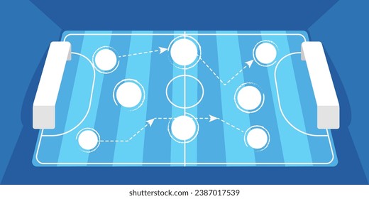 Vector illustration of a football game scheme.