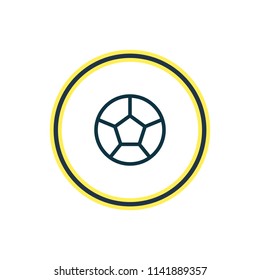 Vector illustration of football icon line. Beautiful leisure element also can be used as soccer icon element.