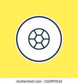 Vector illustration of football icon line. Beautiful hobby element also can be used as soccer icon element.