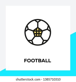 VECTOR ILLUSTRATION OF FOOTBALL LINE ICON SET