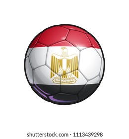 Vector Illustration of a Football – Soccer ball with the Egyptian Flag Colors. All elements neatly on well defined Layers