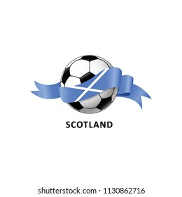 Vector Illustration of a Football – Soccer ball with the Scotland flag