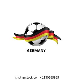Vector Illustration of a Football – Soccer ball with the Germany flag