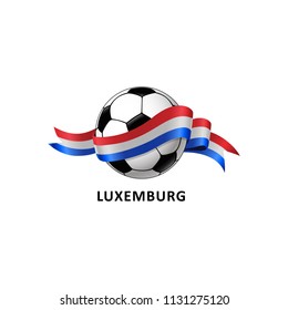 Vector Illustration of a Football – Soccer ball with the Luxemburg flag