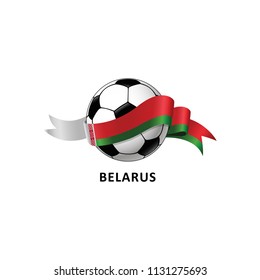 Vector Illustration of a Football – Soccer ball with the Belarus flag