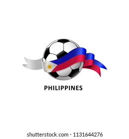 Vector Illustration of a Football – Soccer ball with the Philippines flag