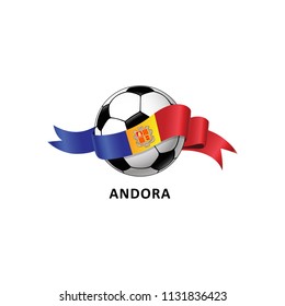 Vector Illustration of a Football – Soccer ball with the Andora flag