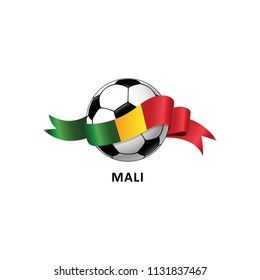 Vector Illustration of a Football – Soccer ball with the Mali flag