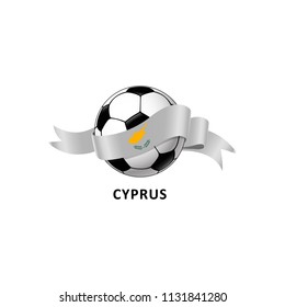 Vector Illustration of a Football – Soccer ball with the Cyprus flag