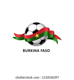 Vector Illustration of a Football – Soccer ball with the burkina faso flag