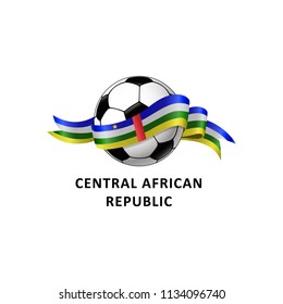Vector Illustration of a Football – Soccer ball with the central african republic flag