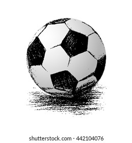 vector illustration of football soccer ball hand drawn