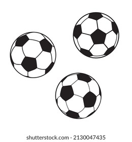 Vector illustration of football soccer balls