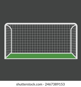 Vector illustration of a football soccer goal net