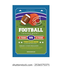 Vector illustration of Football tournament flyer template